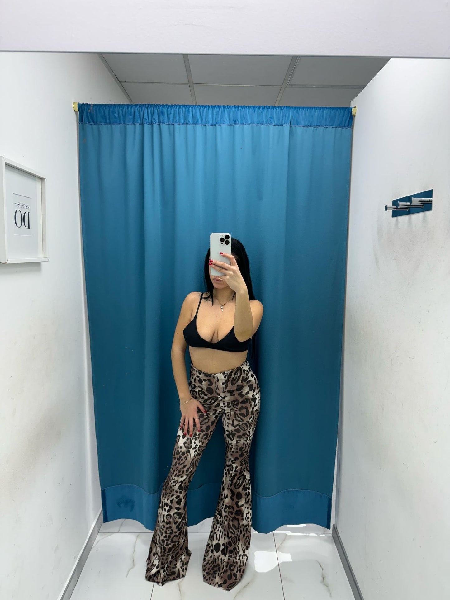 Pantalone a zampa maculato 10028