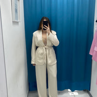 Tailleur satin giacca e pantalone GC32