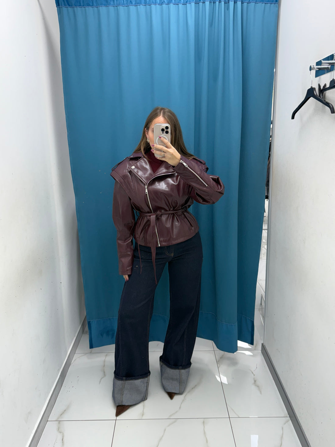 Denim Palazzo con Fondo Risvoltato-F31