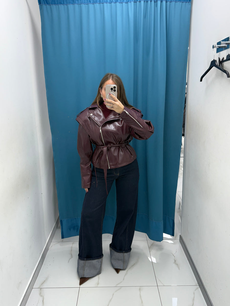 Denim Palazzo con Fondo Risvoltato-F31