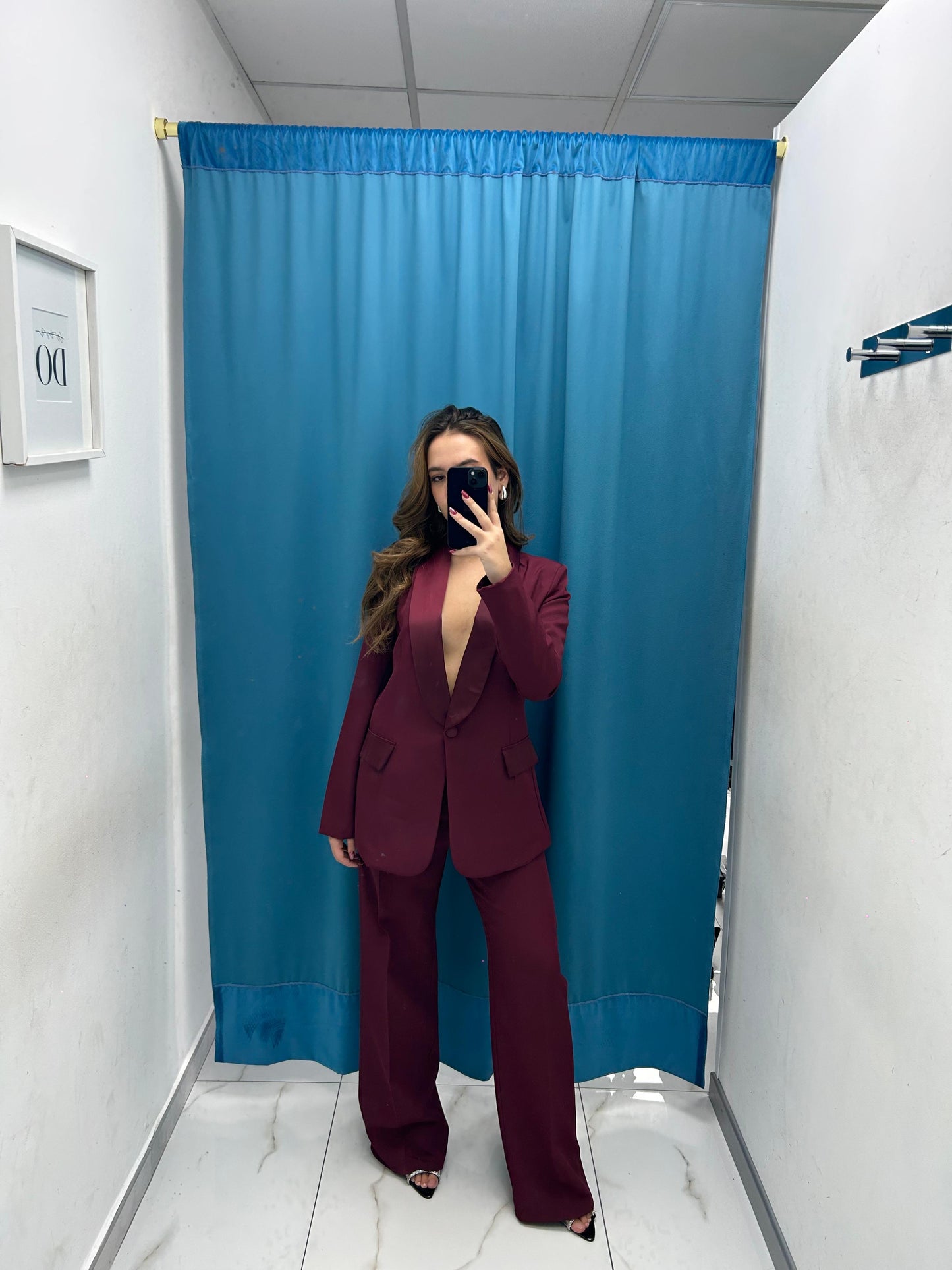 Tailleur classy bordeaux