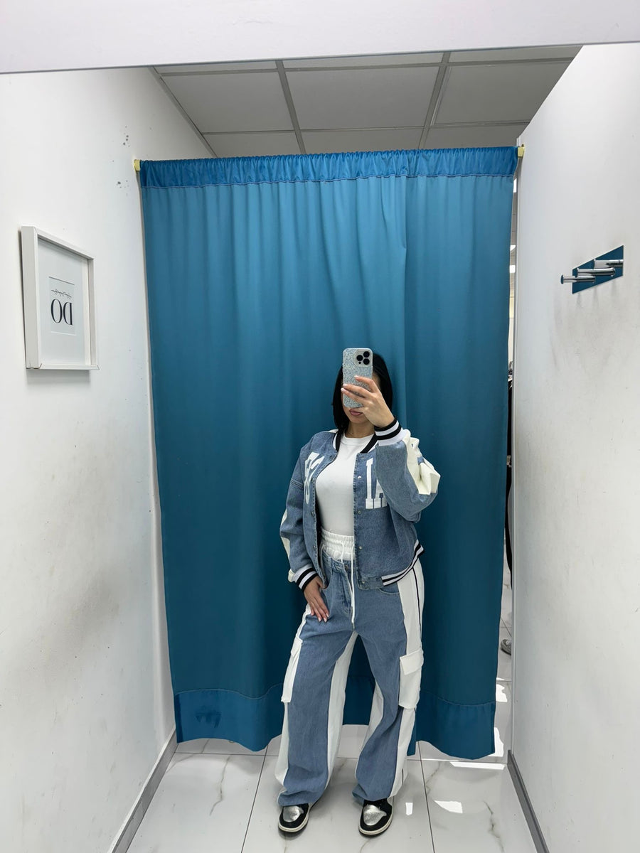 Coordinato giacca e pantalone denim 232