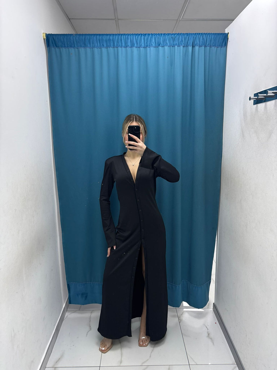 Vestito "Noir Buttoned"-2288