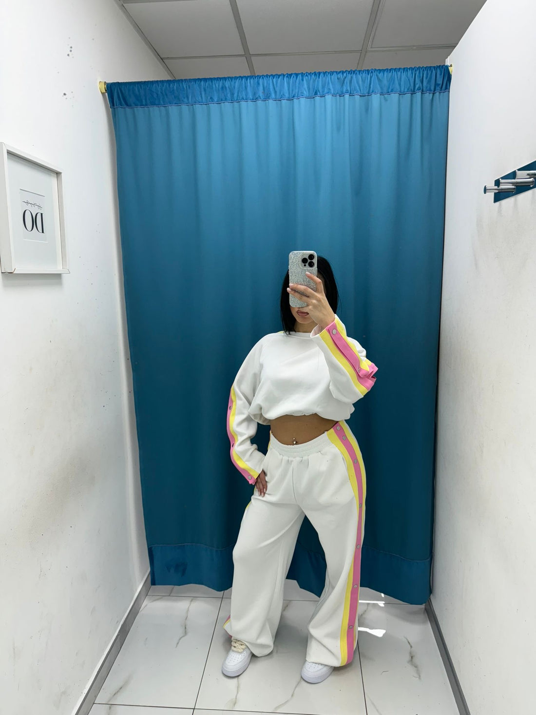Coordinato felpa e pantalone con spacco 19051