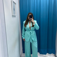 Tailleur satin giacca e pantalone GC32