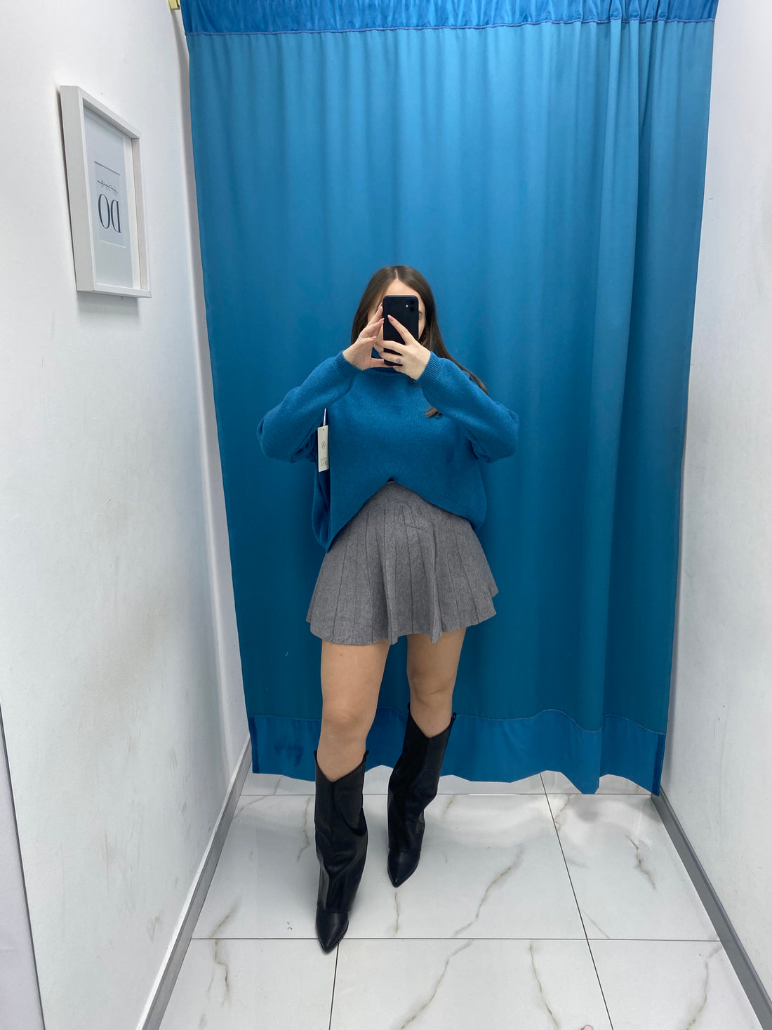 Gonna plissettata in lana 8040