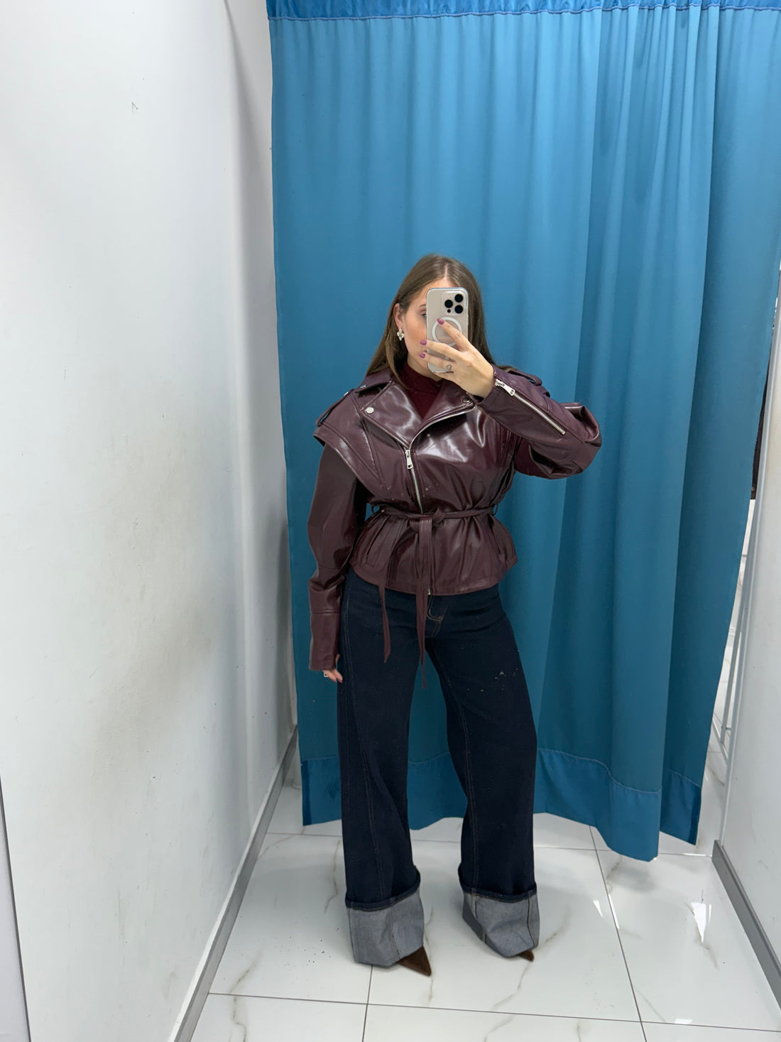 Denim Palazzo con Fondo Risvoltato-F31