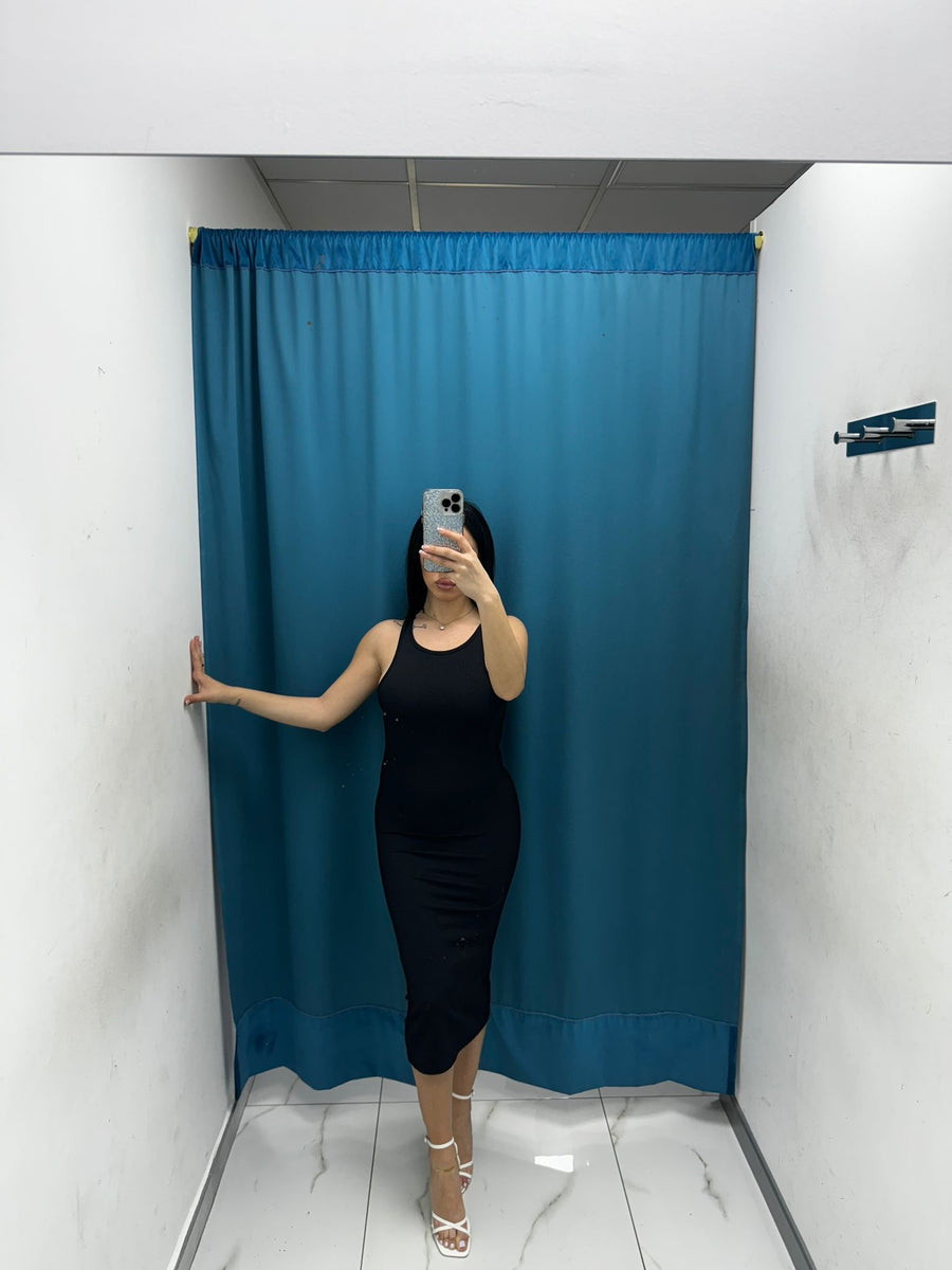 Vestito a costine basic 13848