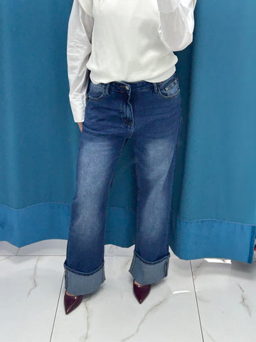 Jeans con risvolto 24176