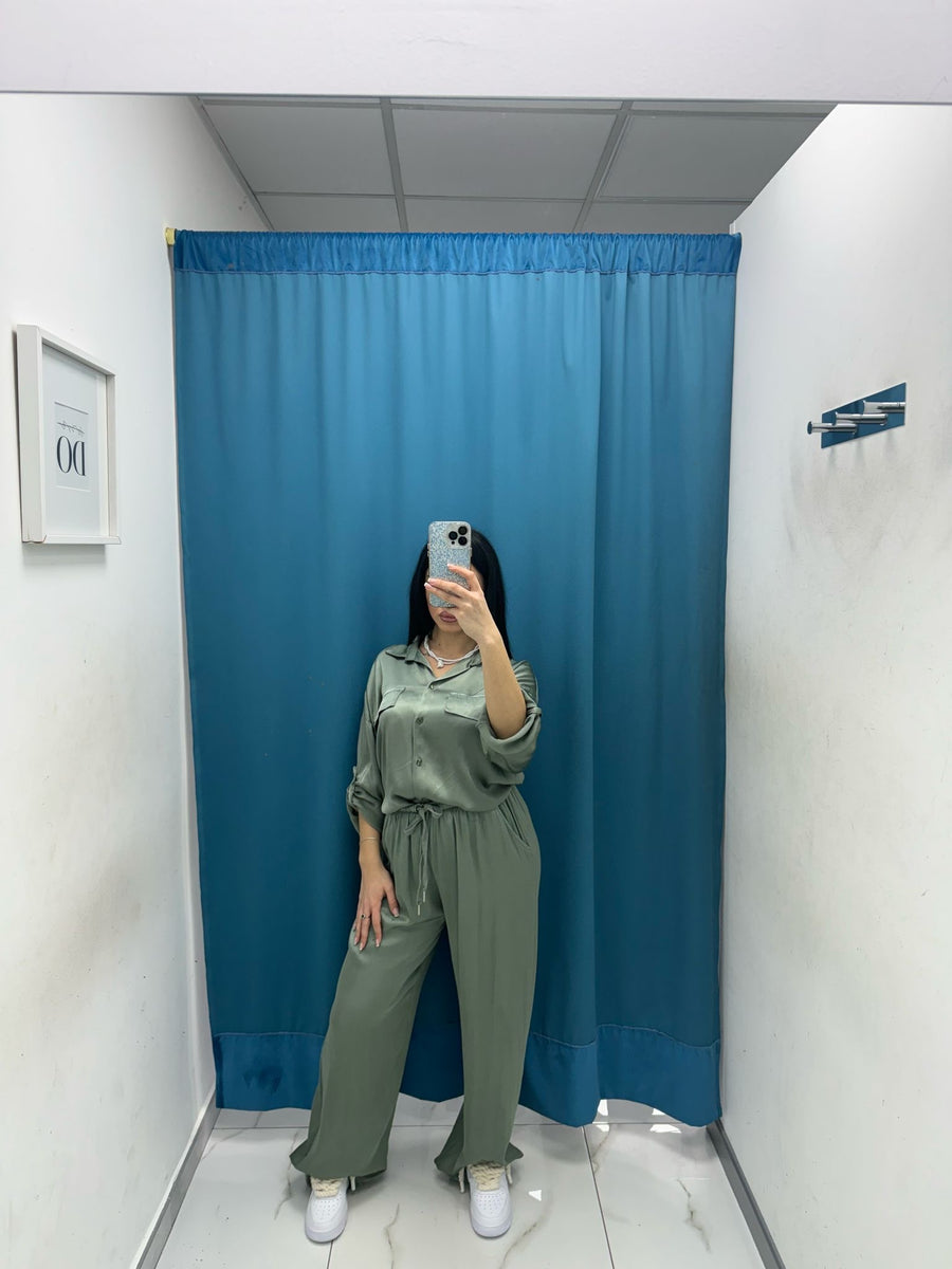 Pantalone palazzo satin 24205