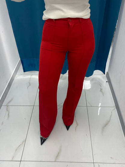 Pantalone a zampa rosso