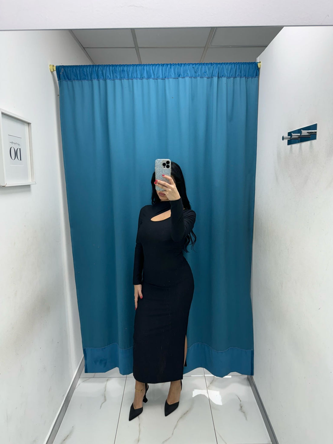 Vestito lungo con spacco 16217