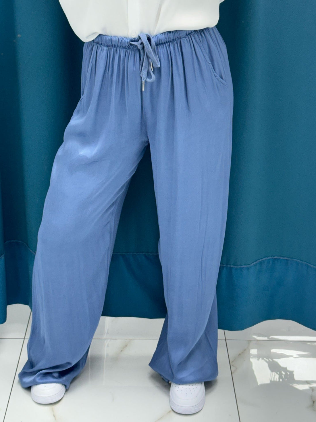 Pantalone palazzo satin 24205