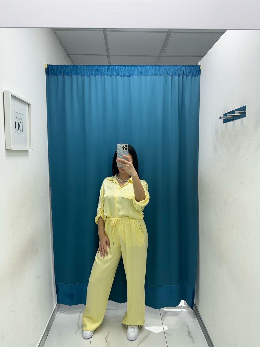 Pantalone palazzo satin 24205