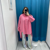 Camicia oversize con brillantini 18039
