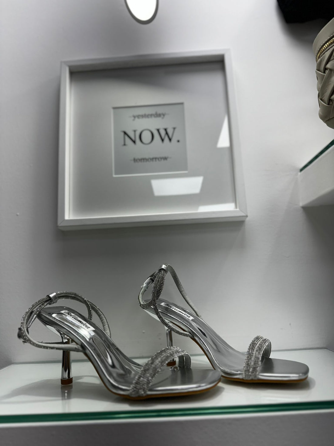 Sandali argento con strass 2552