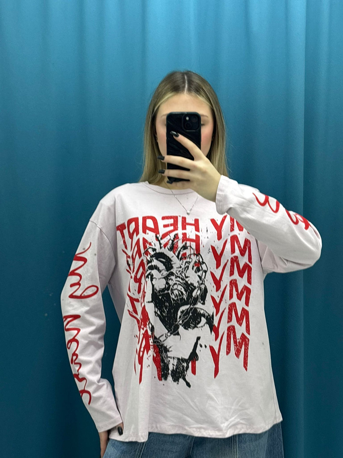 Maglia"Over Script Long Sleeve"-12363