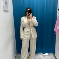Tailleur satin giacca e pantalone GC32