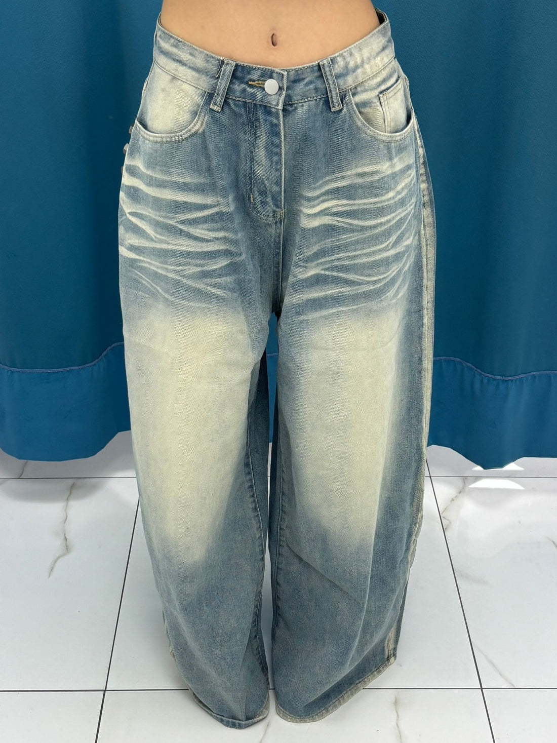 Jeans"“Wave Fade”-8066