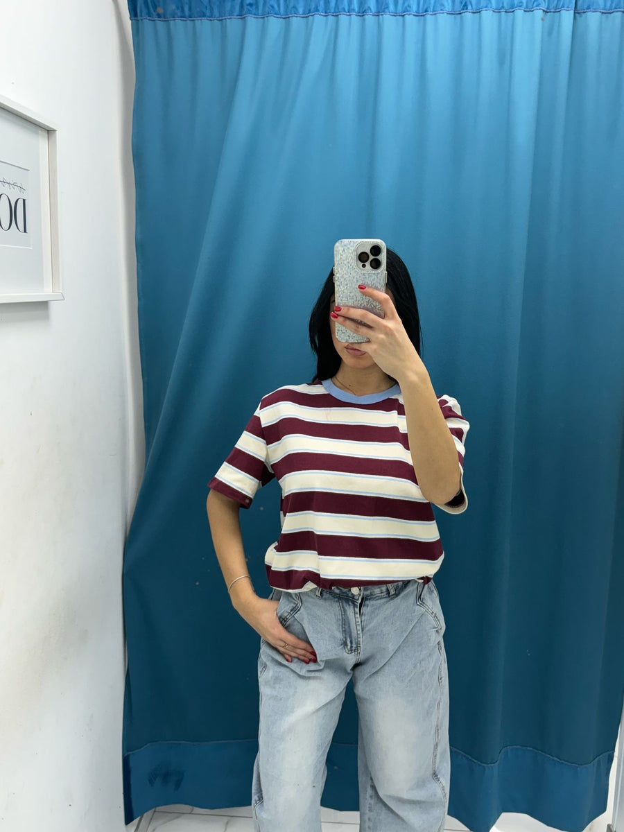 T-shirt a righe Lumina 2287