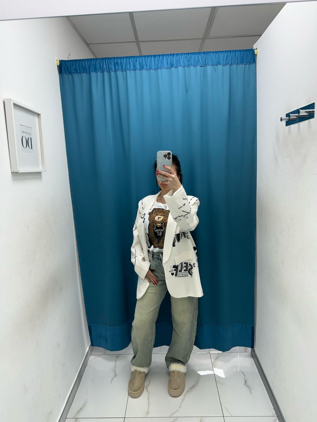 Jeans wide leg sabbiato 55382