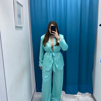 Tailleur satin giacca e pantalone GC32