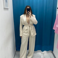 Tailleur satin giacca e pantalone GC32