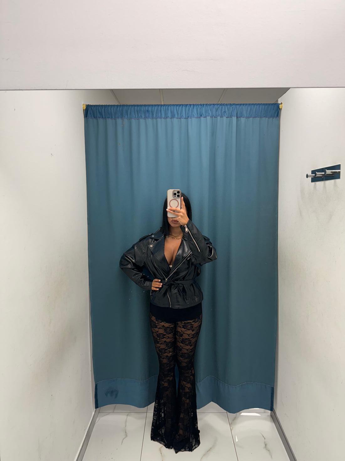 VITELLO — Giubbino Lucido con Cintura-6673