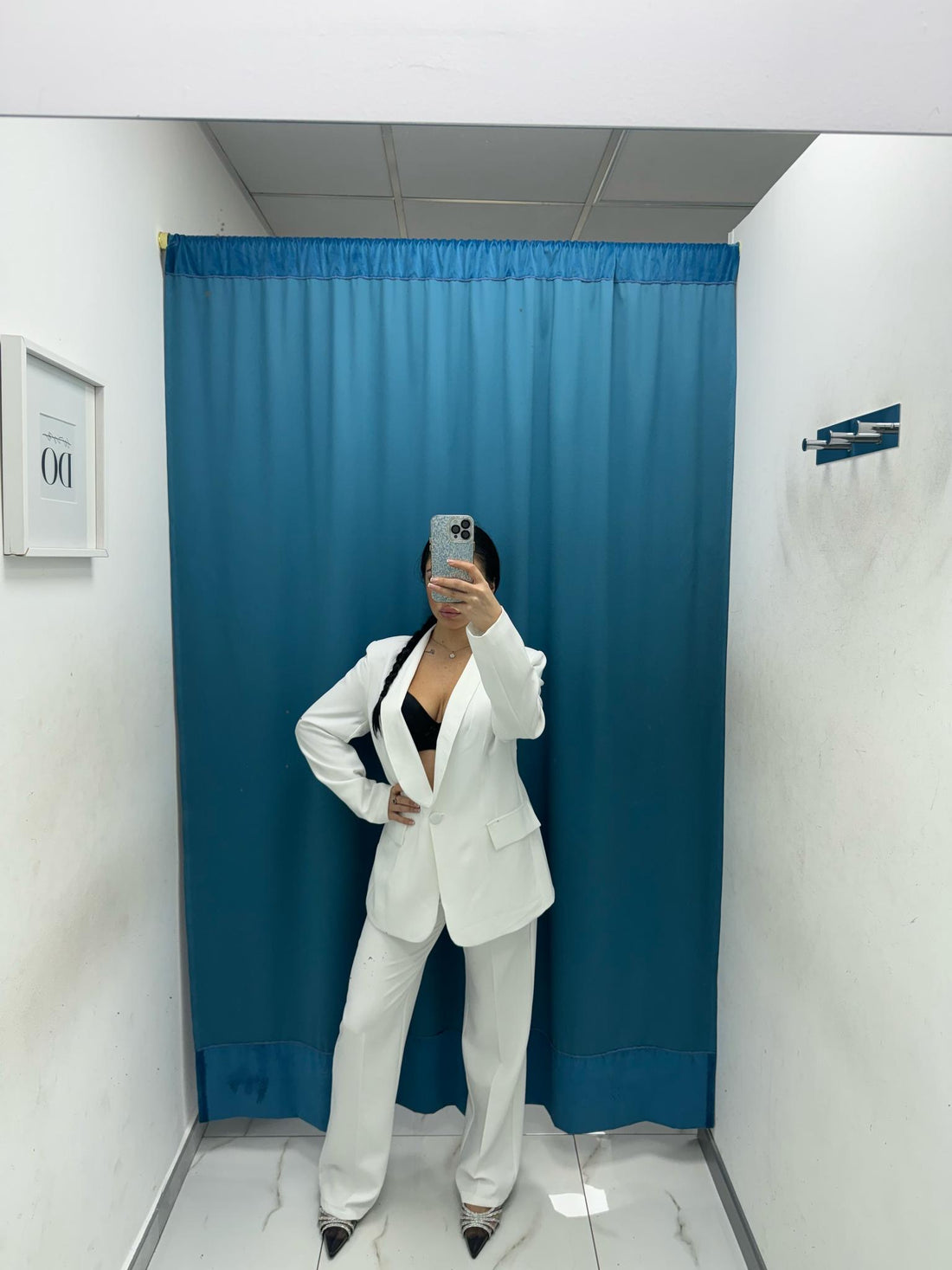 Tailleur giacca e pantalone bianco 85613