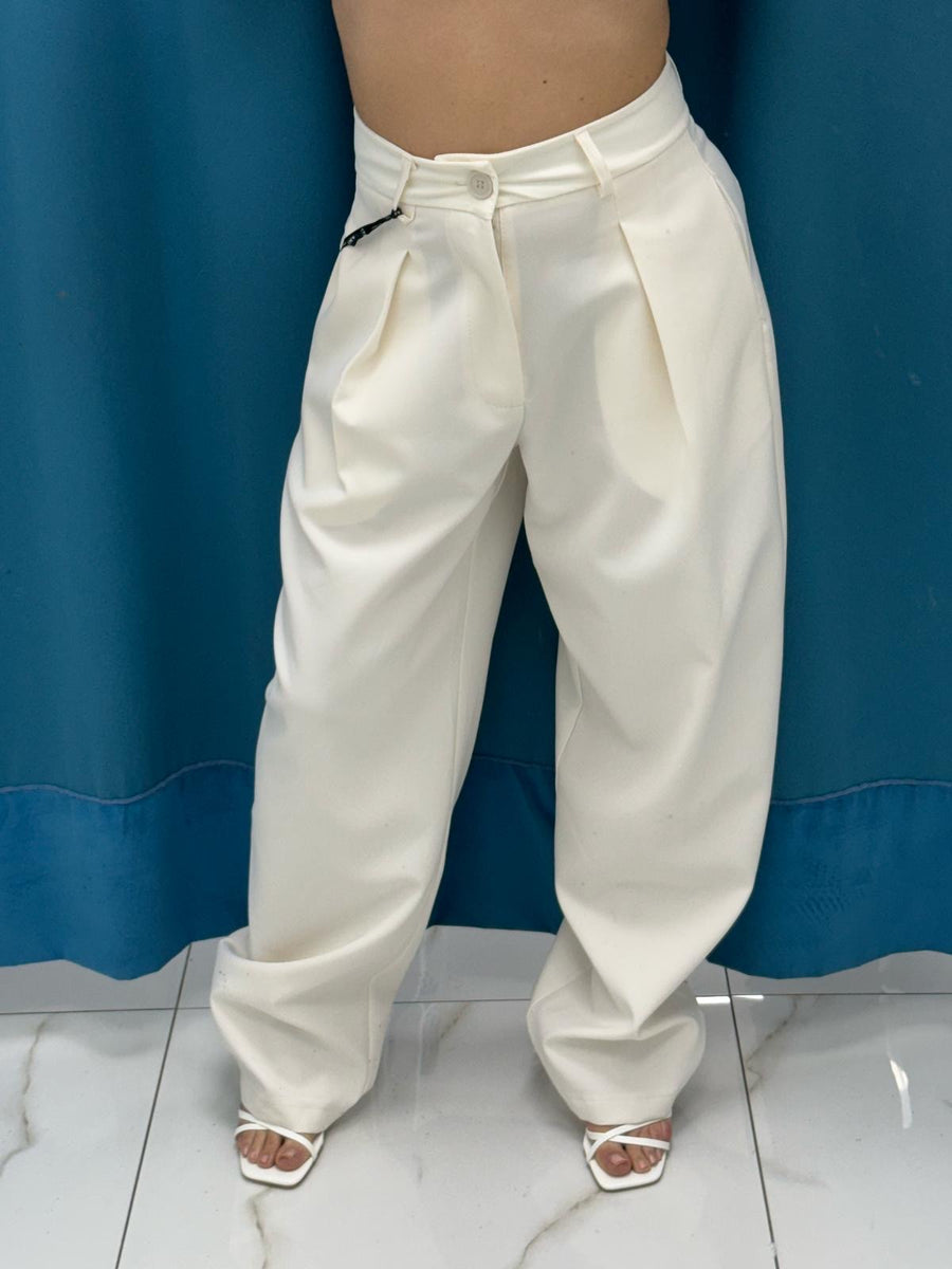Pantalone slouchy panna Lumina 2220