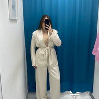 Tailleur satin giacca e pantalone GC32