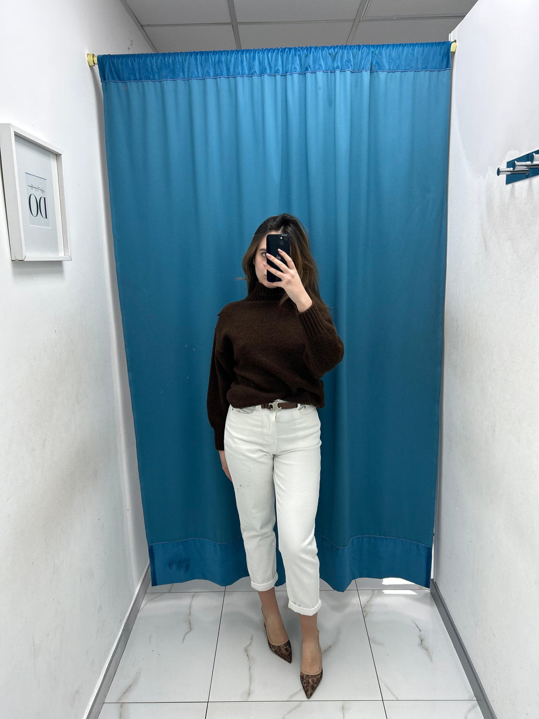 Jeans mom fit bianco 9056