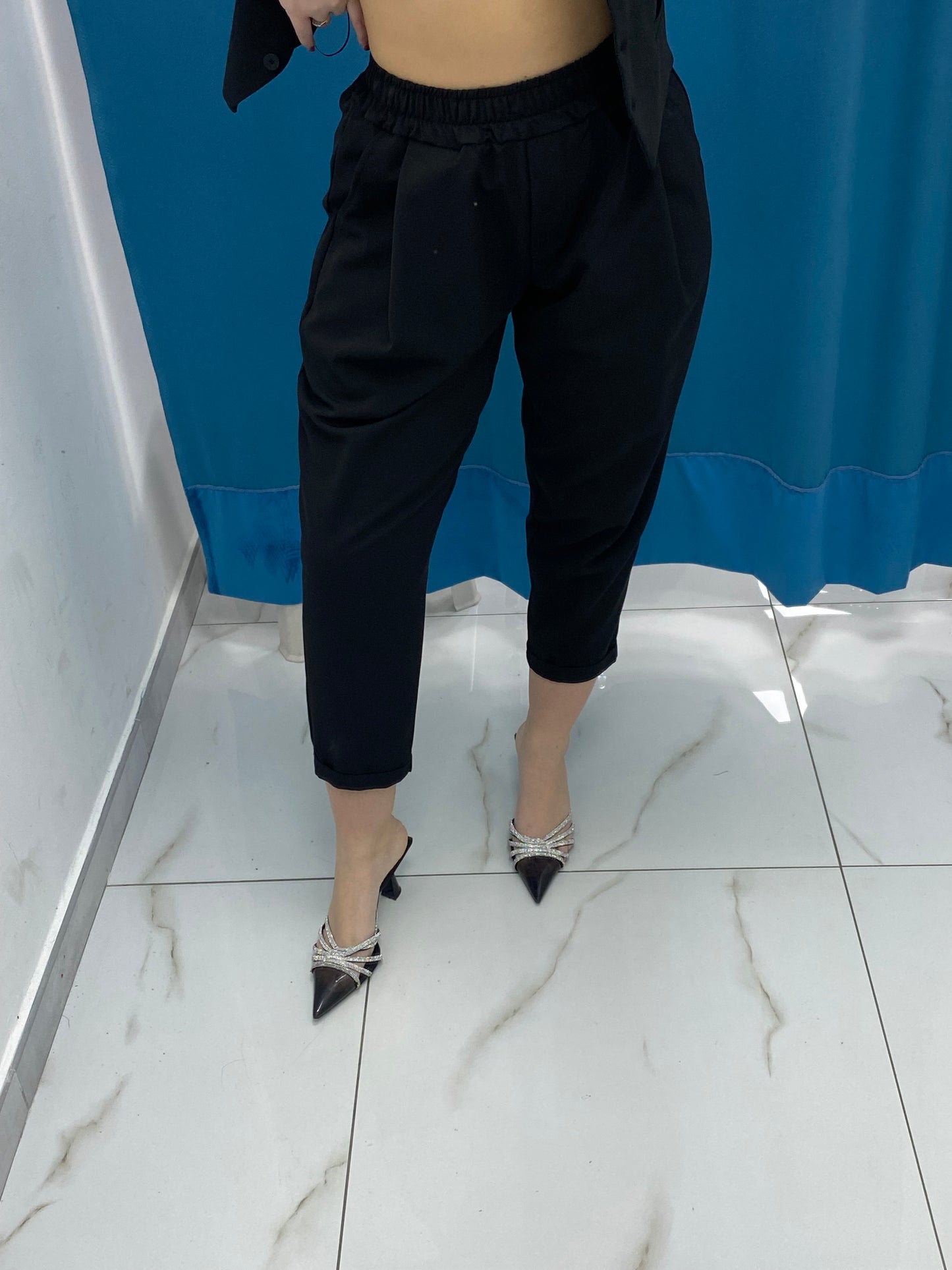 Pantalone slouchy capri