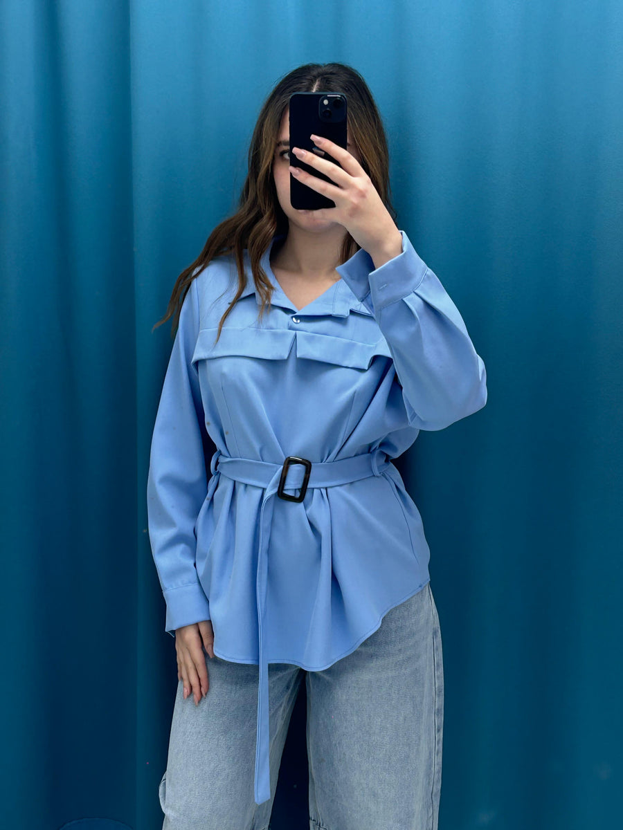 Camicia con cintura 15811