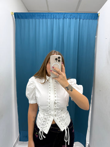 Camicia laced up 39412