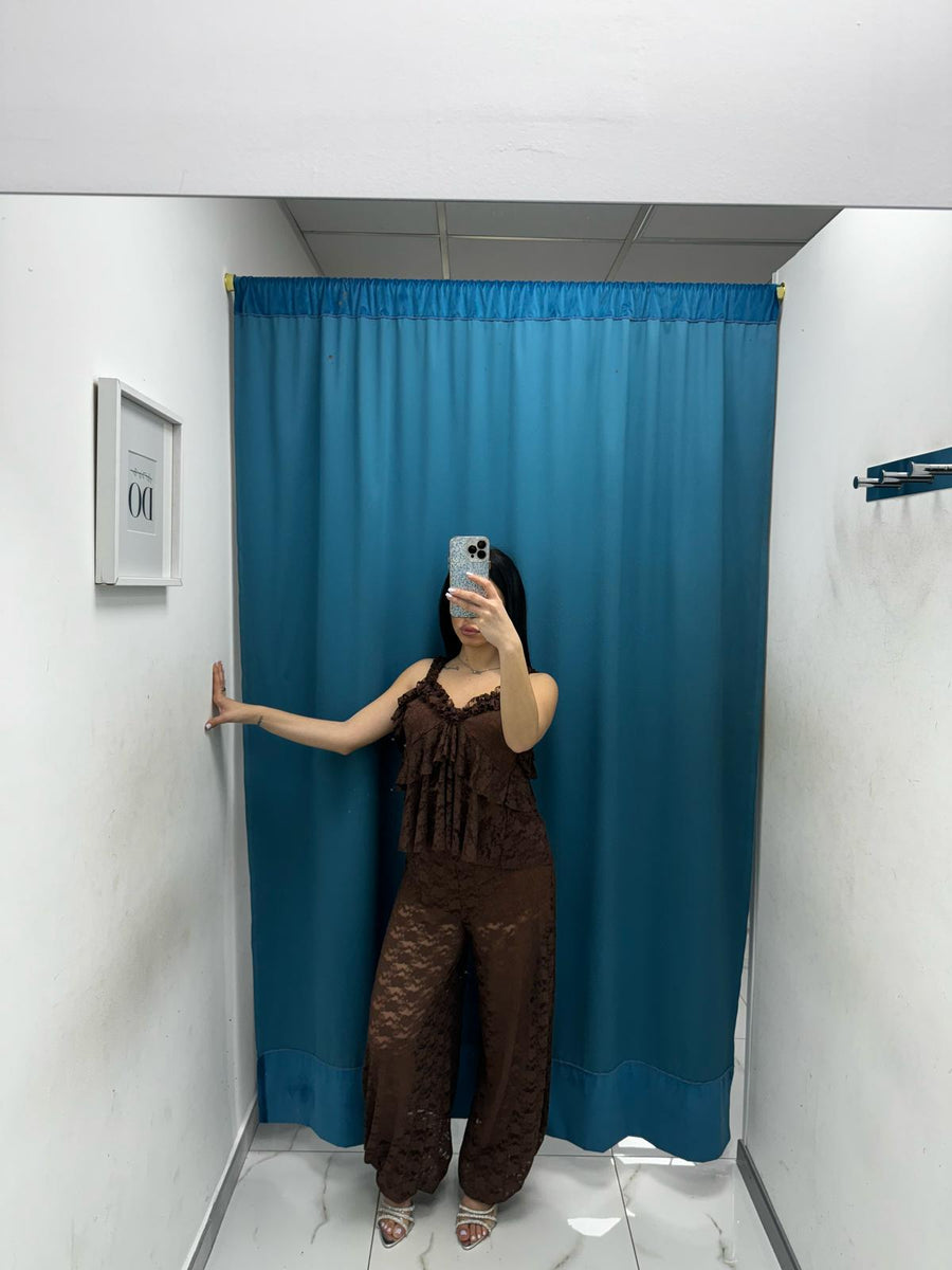 Pantalone palazzo in pizzo lumina 2874