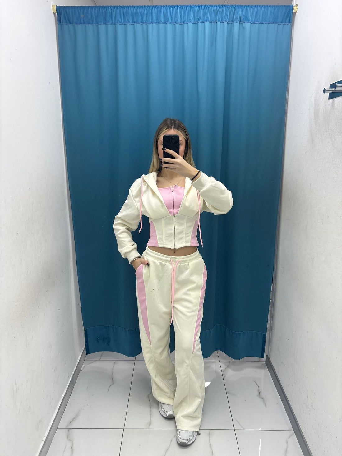 Tuta "Corset Hoodie Bicolor”-1007