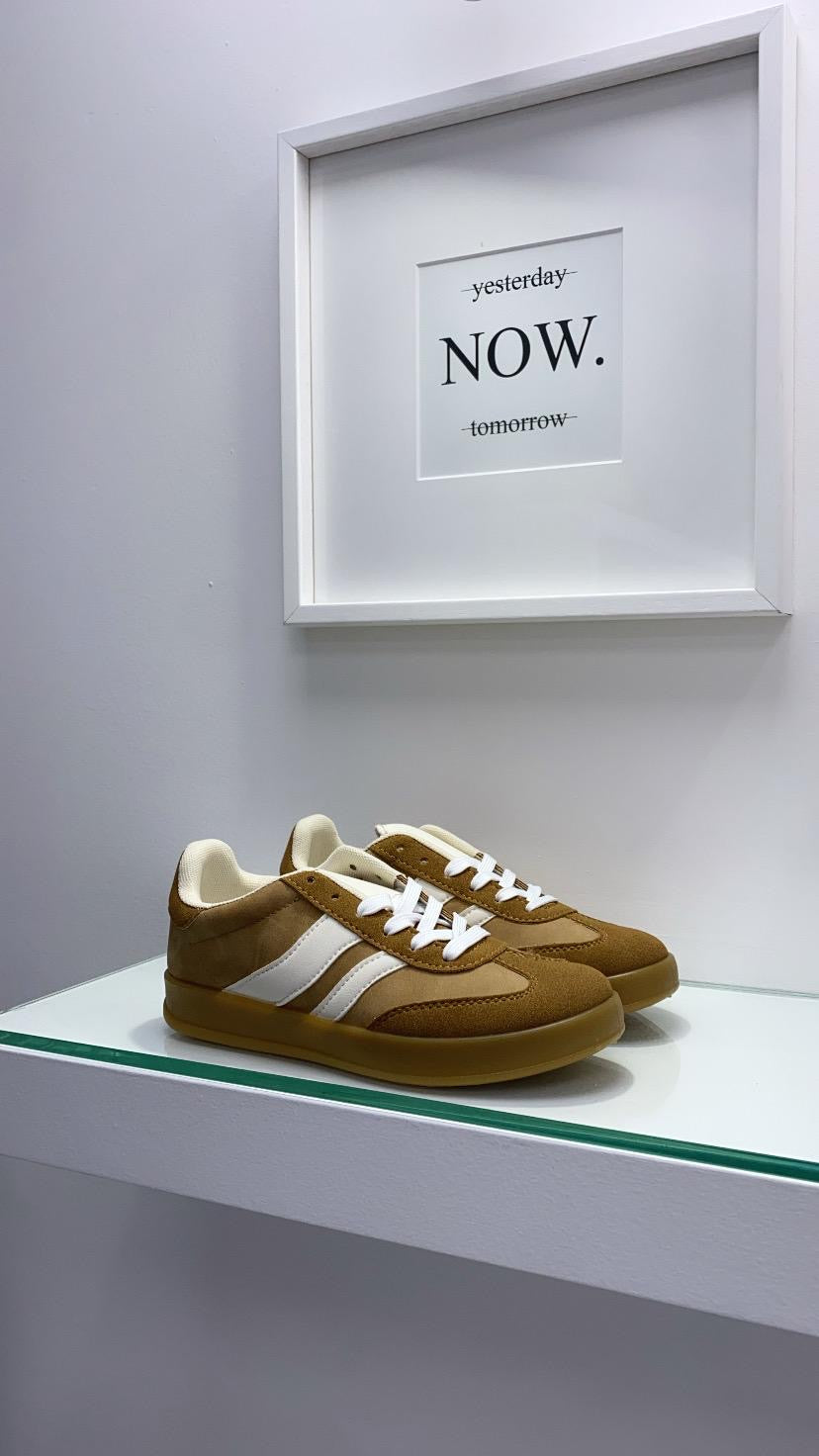 Sneakers camoscio camel 2165