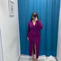 Vestito lungo con bottoni 5793