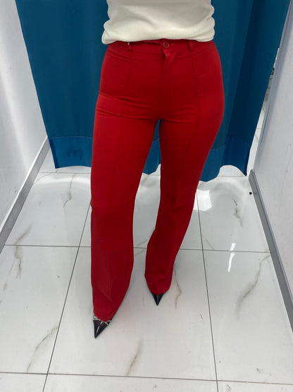 Pantalone a zampa rosso