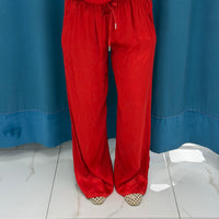 Pantalone palazzo satin 24205