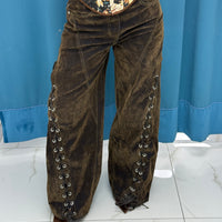 TERRA LACE-Jeans in Velluto con Lacci-6633