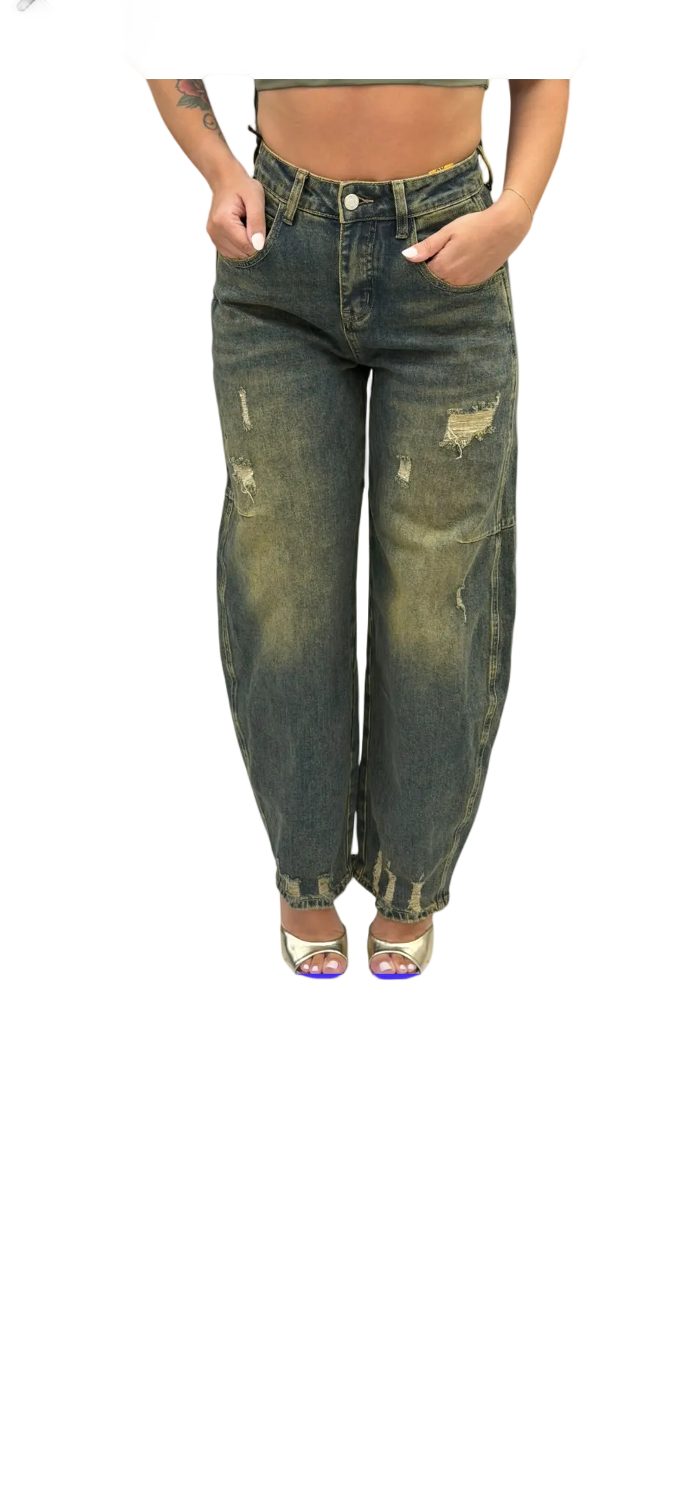 Jeans Baggy "Acid Grunge"-83211