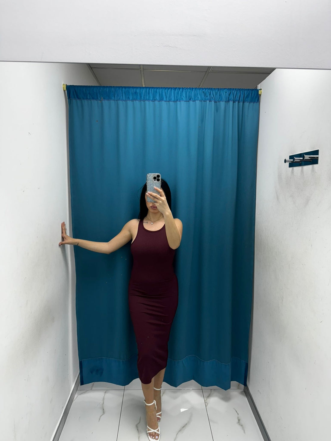 Vestito a costine basic 13848