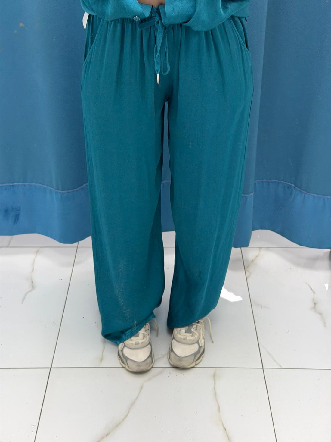 Pantalone palazzo satin 24205