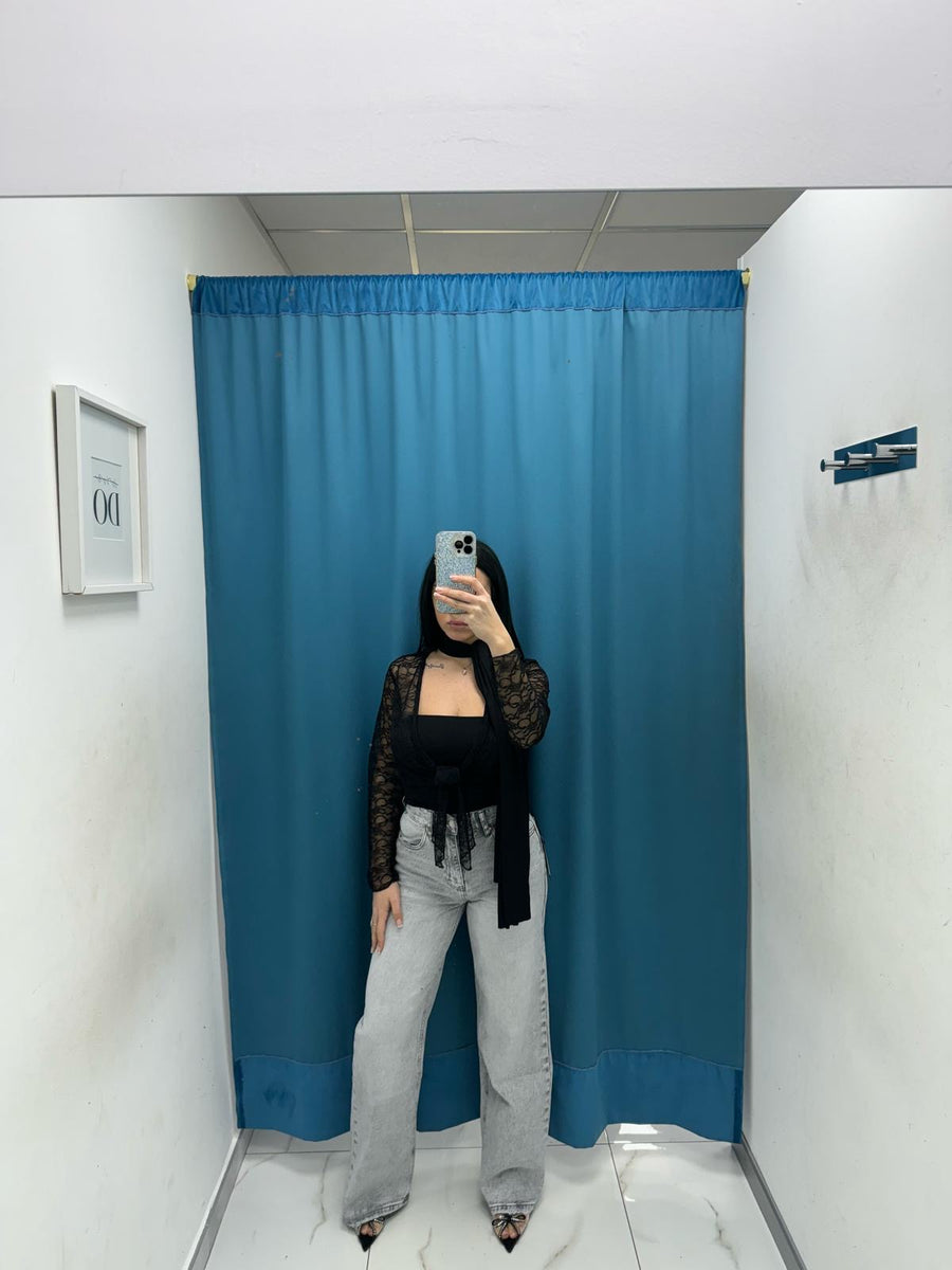 Jeans grigio palazzo 80006
