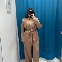 Tailleur satin giacca e pantalone GC32