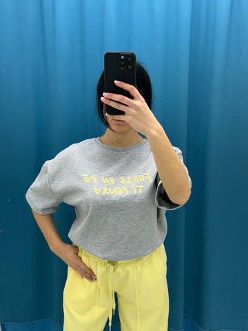 T-shirt con scritta 2530 Lumina
