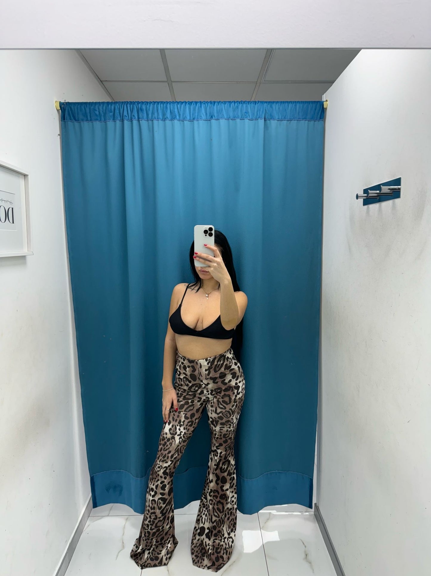 Pantalone a zampa maculato 10028