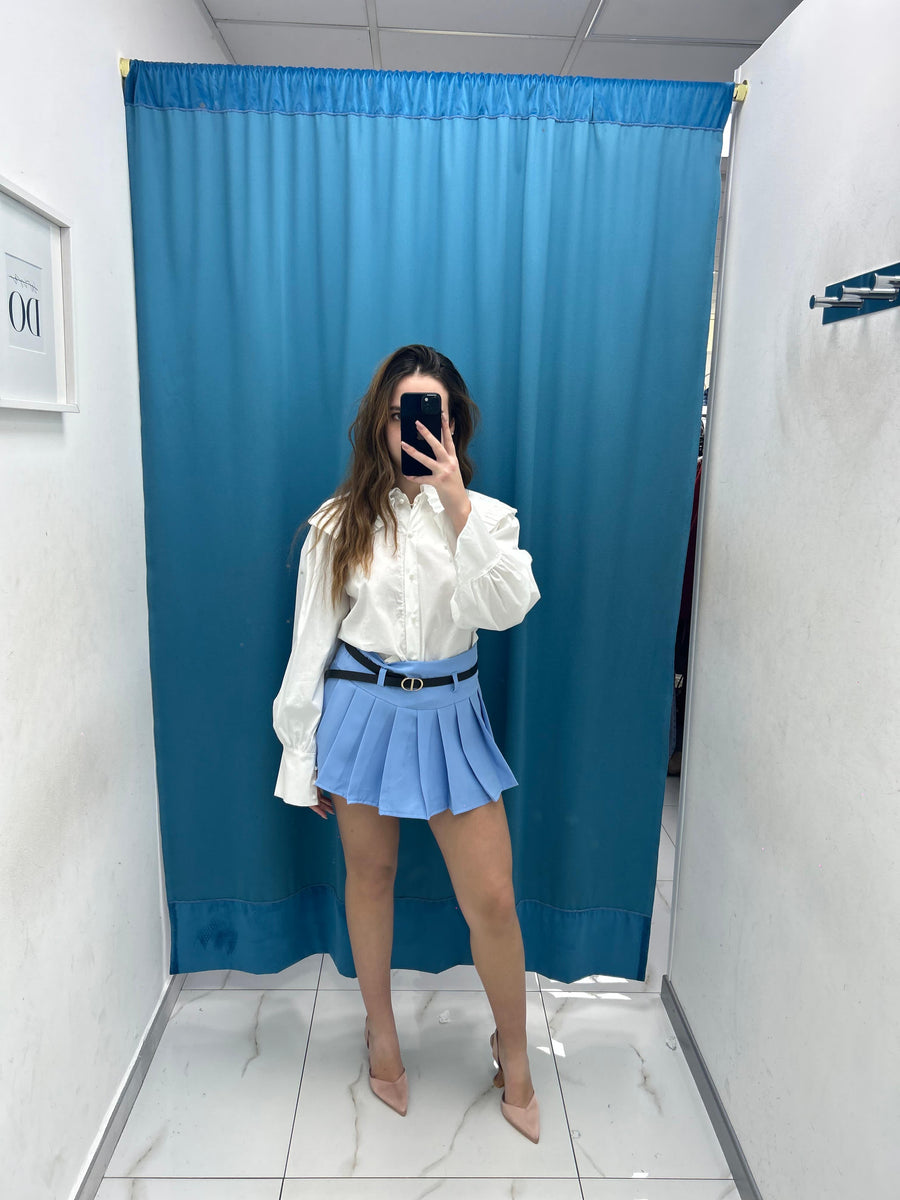 Gonna plissettata celeste 2303